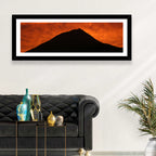 Pico Island Volcano Silhouette at Sunset Wall Art