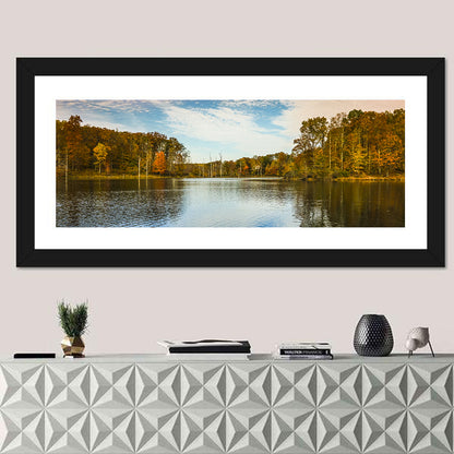 Seneca Lake Autumn Reflection Wall Art