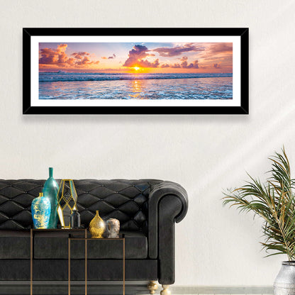 Sunburst Ocean Wave Wall Art