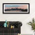 Kansas City Sunset Skyline Wall Art