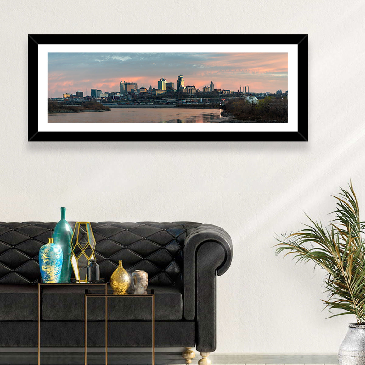 Kansas City Sunset Skyline Wall Art