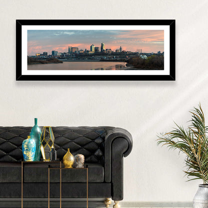 Kansas City Sunset Skyline Wall Art