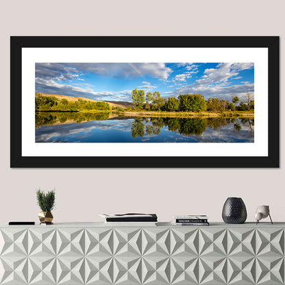 Boise River Rainbow Reflection Wall Art
