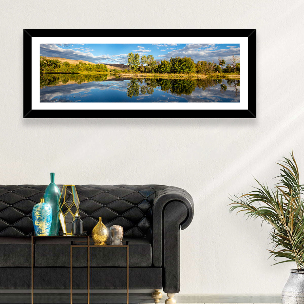 Boise River Rainbow Reflection Wall Art