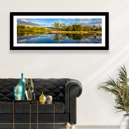 Boise River Rainbow Reflection Wall Art