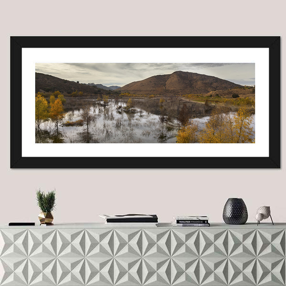 Lake Hodges Autumn Reflection Wall Art