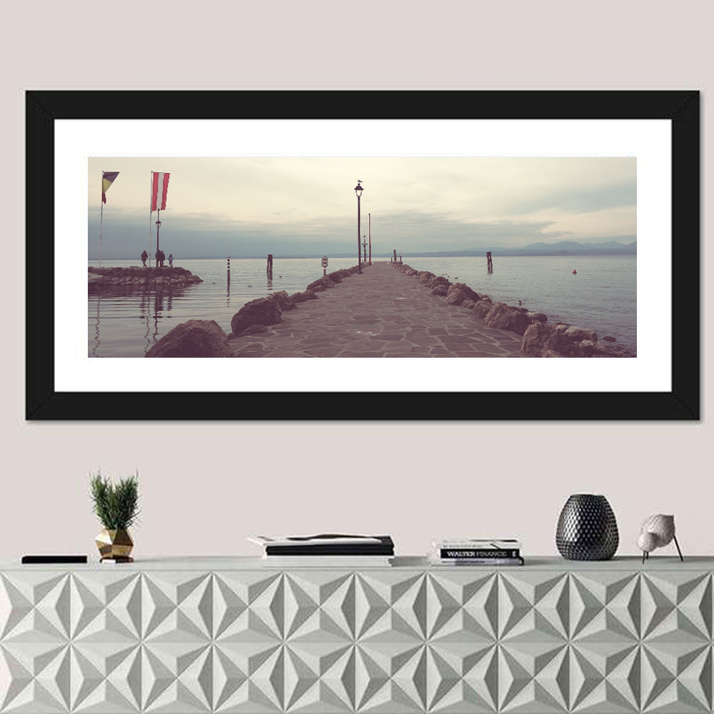 Stone Pier at Lake Garda Wall Art