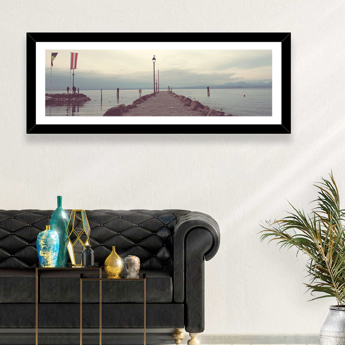 Stone Pier at Lake Garda Wall Art