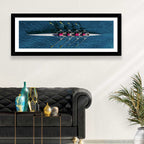 Four Rowers in Pink Shirts Wall Art