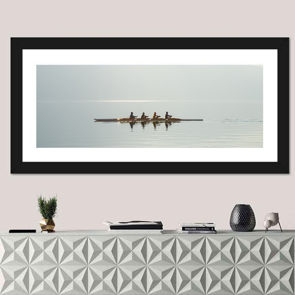 Rowing In Lake Lugano Wall Art