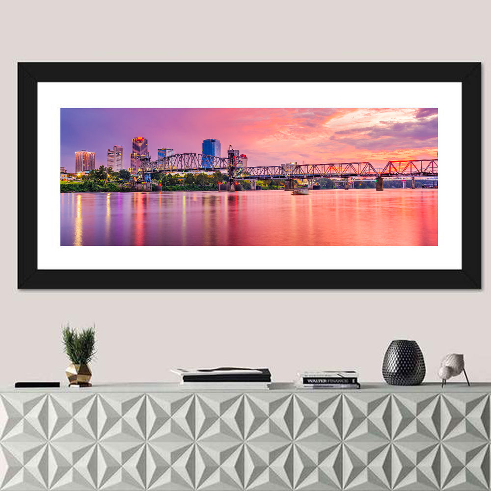 Little Rock Sunset Skyline Wall Art