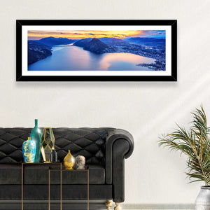 Lake Lugano Sunset Wall Art