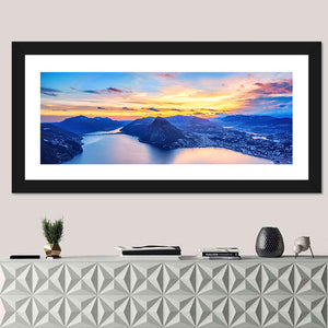 Lake Lugano Sunset Wall Art