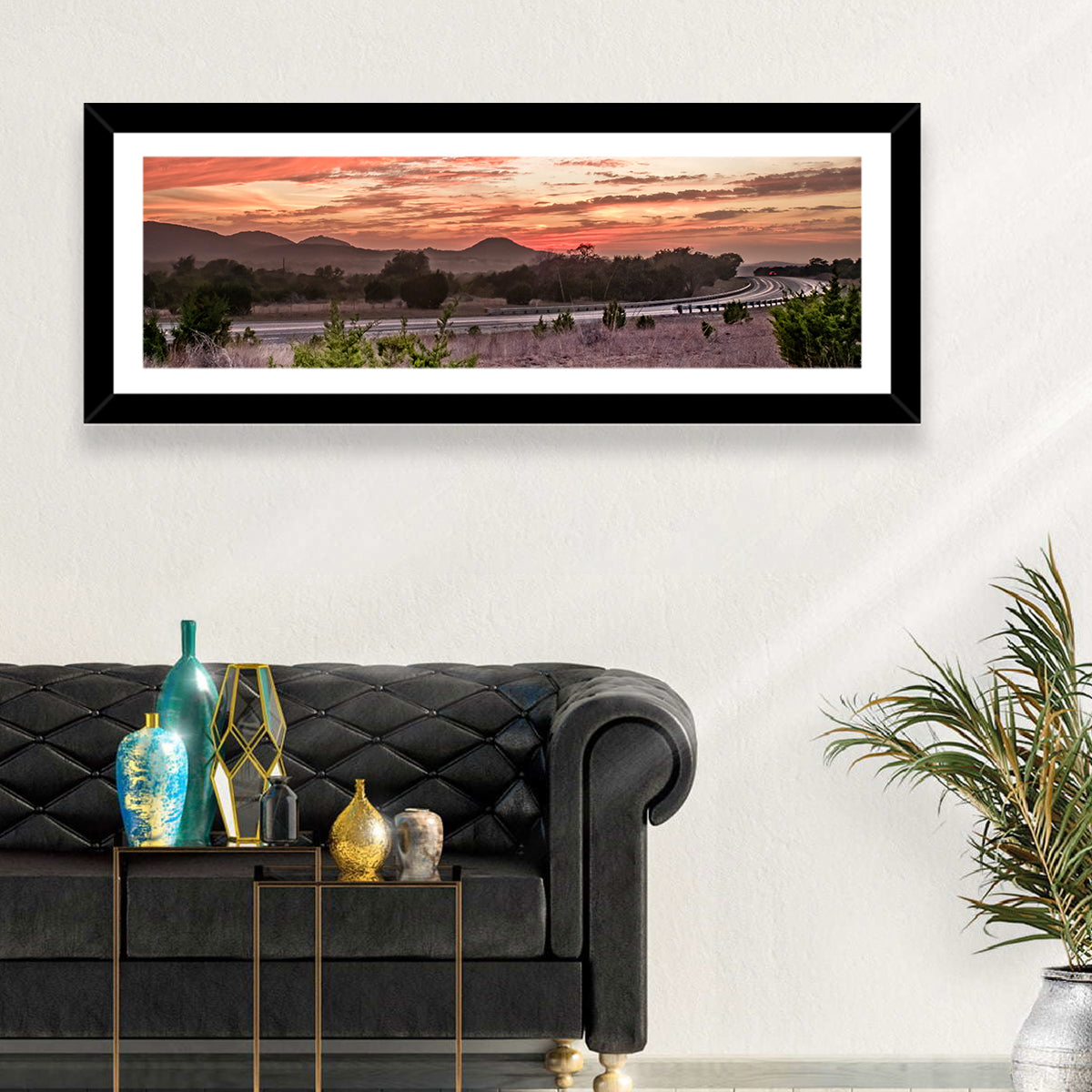 Sunset Curve on Texas Highway 16 Wall Art