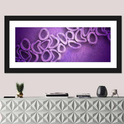 Layered Purple Ring Pattern Wall Art