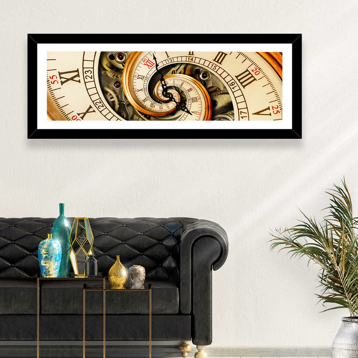 Steampunk Spiral Clock Wall Art