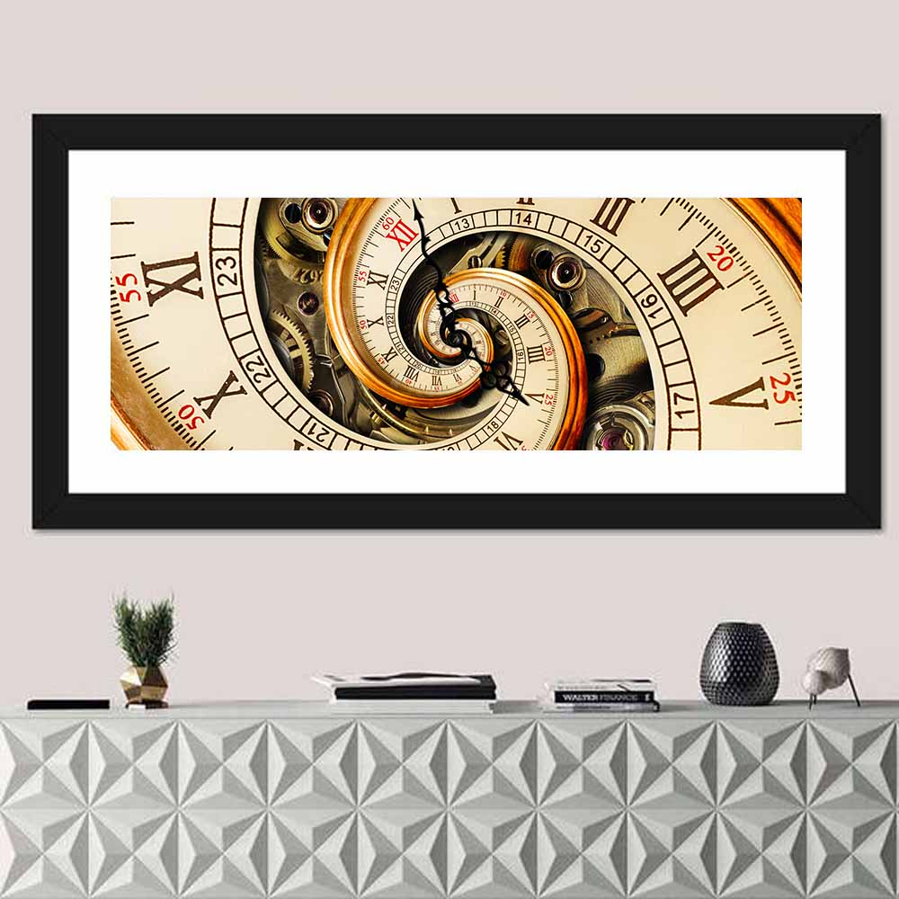 Steampunk Spiral Clock Wall Art