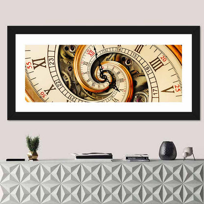 Steampunk Spiral Clock Wall Art