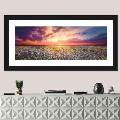 Texas Bluebonnet Sunset Wall Art