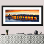 Seventeen-arch Bridge at Golden Hour Wall Art