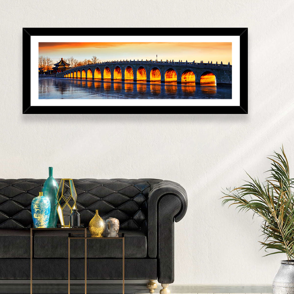 Seventeen-arch Bridge at Golden Hour Wall Art