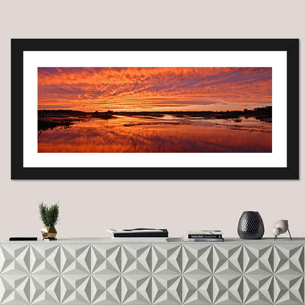 Louisiana Wetland Sunset Wall Art