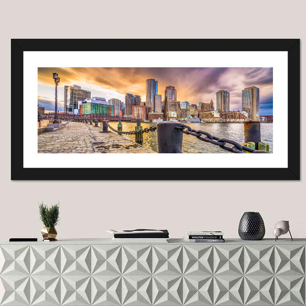 Boston Harbor at Dusk Wall Art