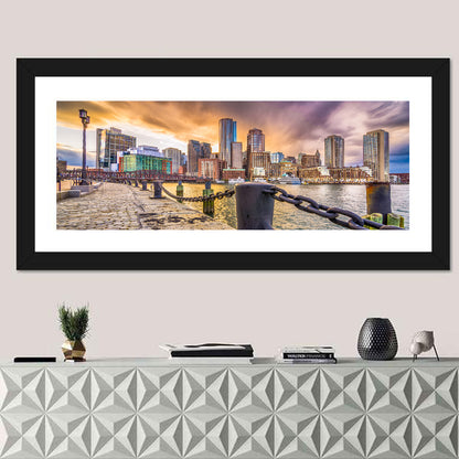 Boston Harbor at Dusk Wall Art