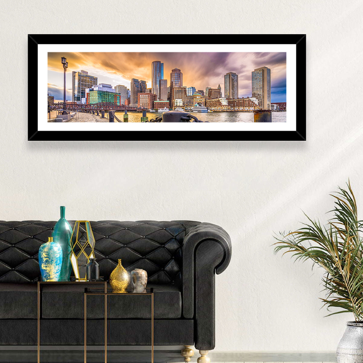 Boston Harbor at Dusk Wall Art