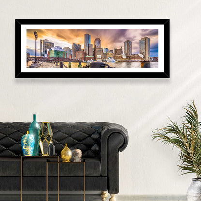 Boston Harbor at Dusk Wall Art