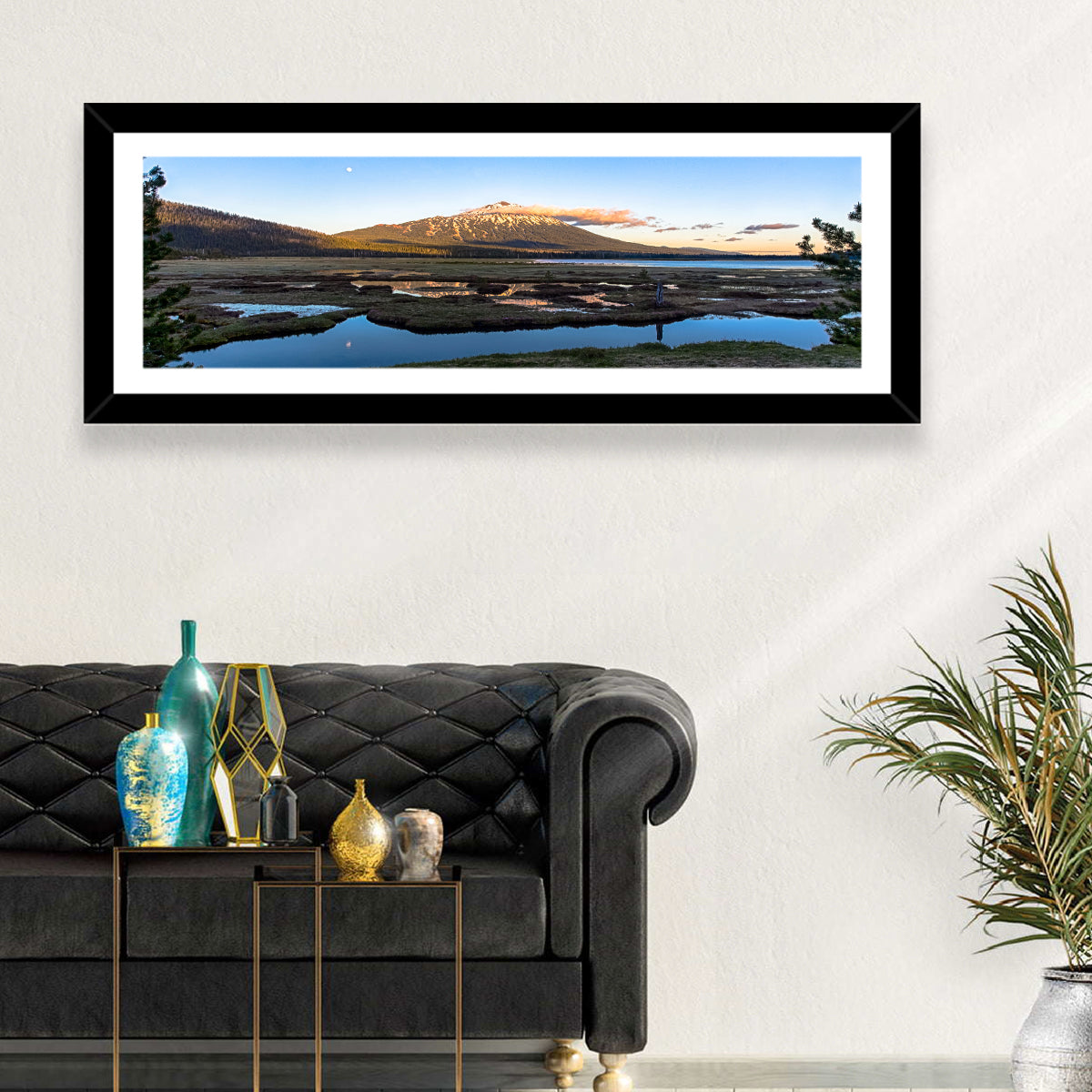 Mount Bachelor Moonlit Sunset Wall Art