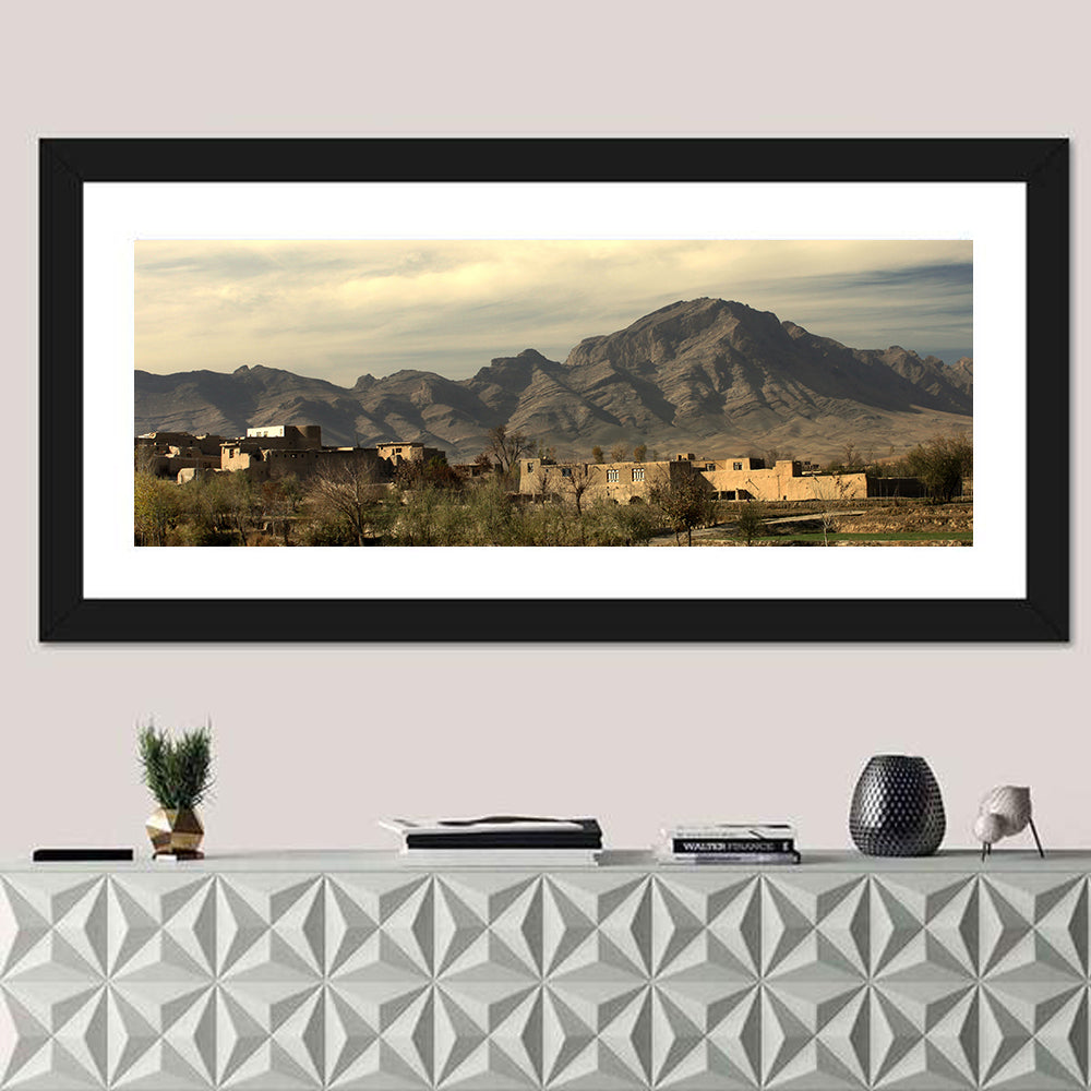 Afghan Mountain Village Wall Art