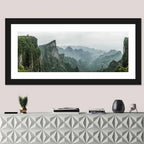 Misty Tianmen Mountain Valley Wall Art