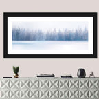Misty Winter Forest Illustration Wall Art