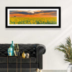 Golden Hour Sunflower Field Wall Art