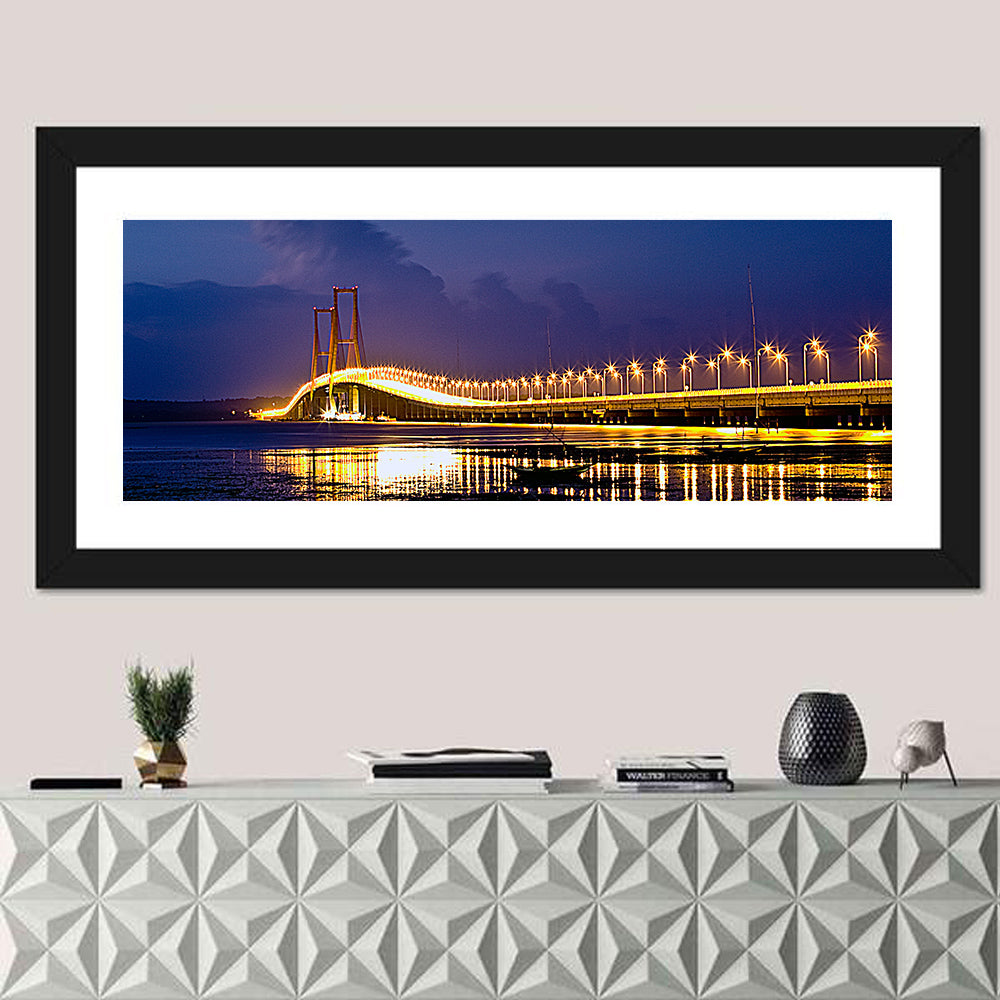 Suramadu Bridge at Dusk Wall Art
