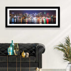 New York Skyline Mirror Reflection at Night Wall Art