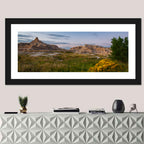 Badlands Golden Hour Meadow Wall Art