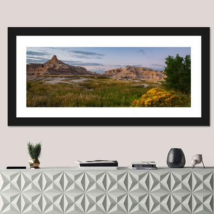 Badlands Golden Hour Meadow Wall Art