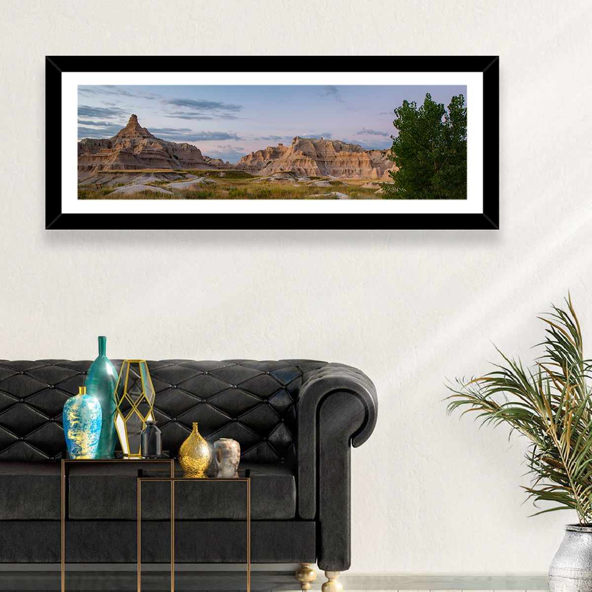 Badlands Golden Hour Meadow Wall Art