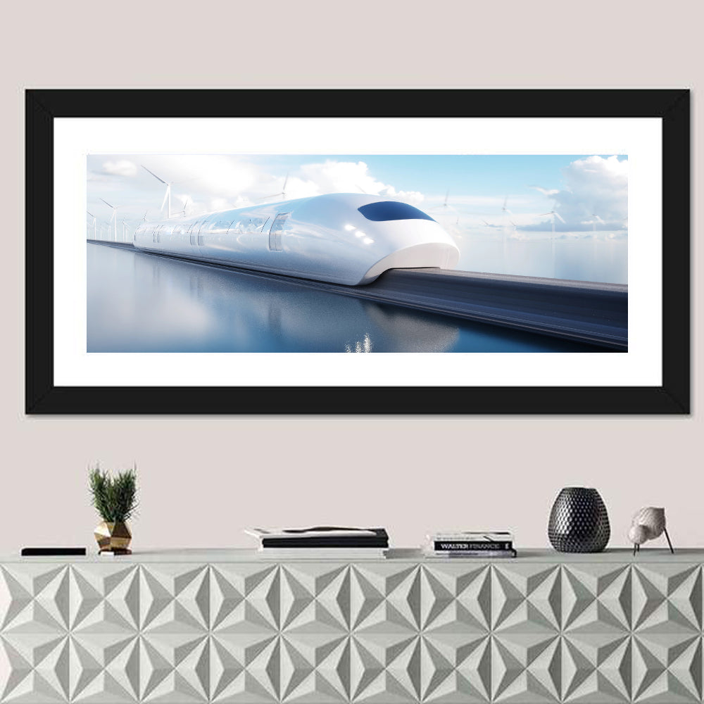 Futuristic Monorail Perspective Wall Art