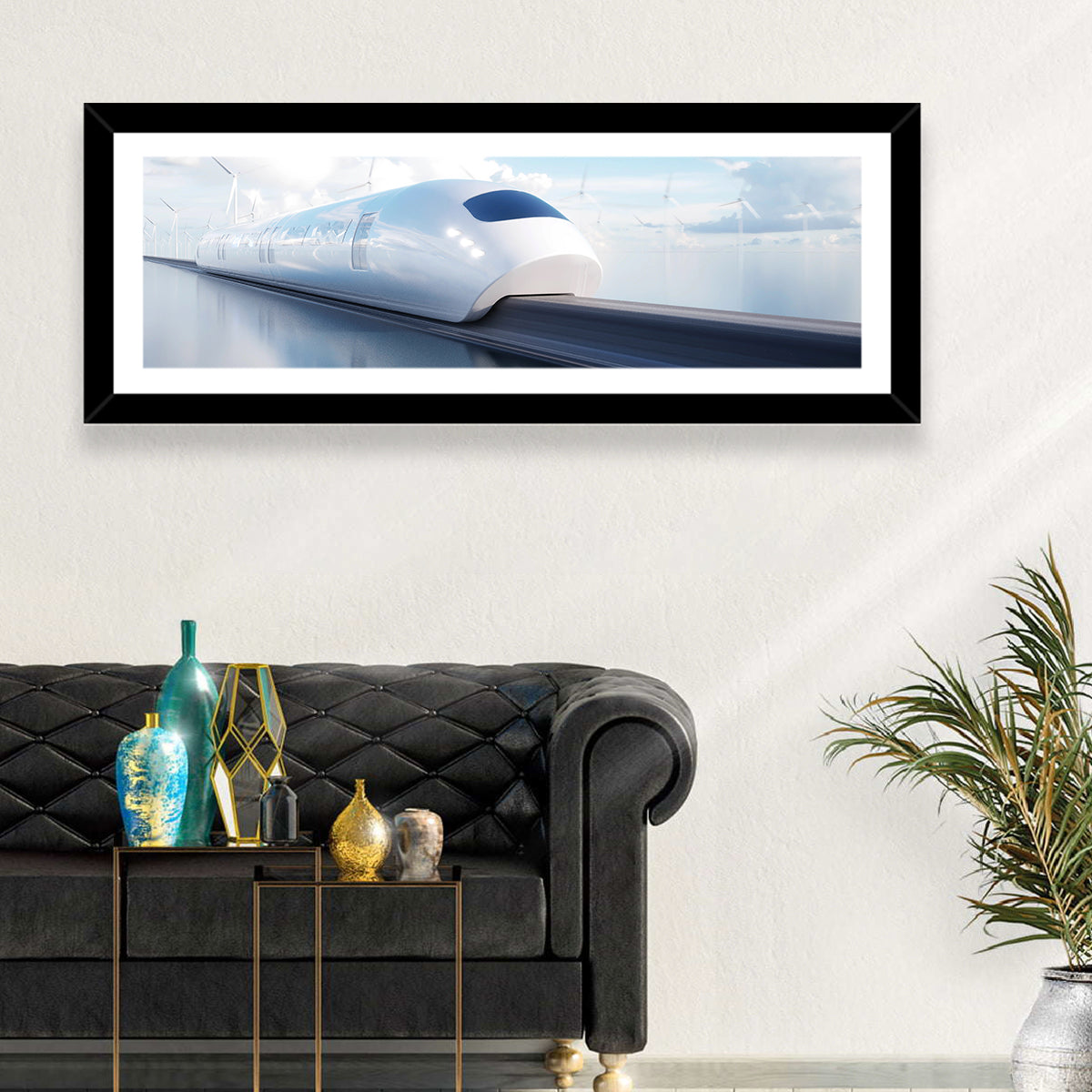 Futuristic Monorail Perspective Wall Art
