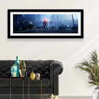 Alien Robot in Ruined City Wall Art
