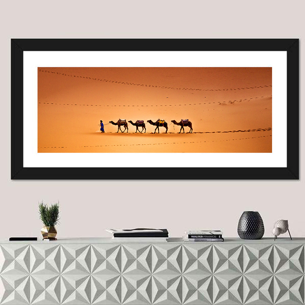 Camels In Sahara Desert Wall Art