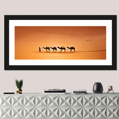 Camels In Sahara Desert Wall Art