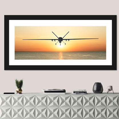 Sunset Surveillance Drone Wall Art