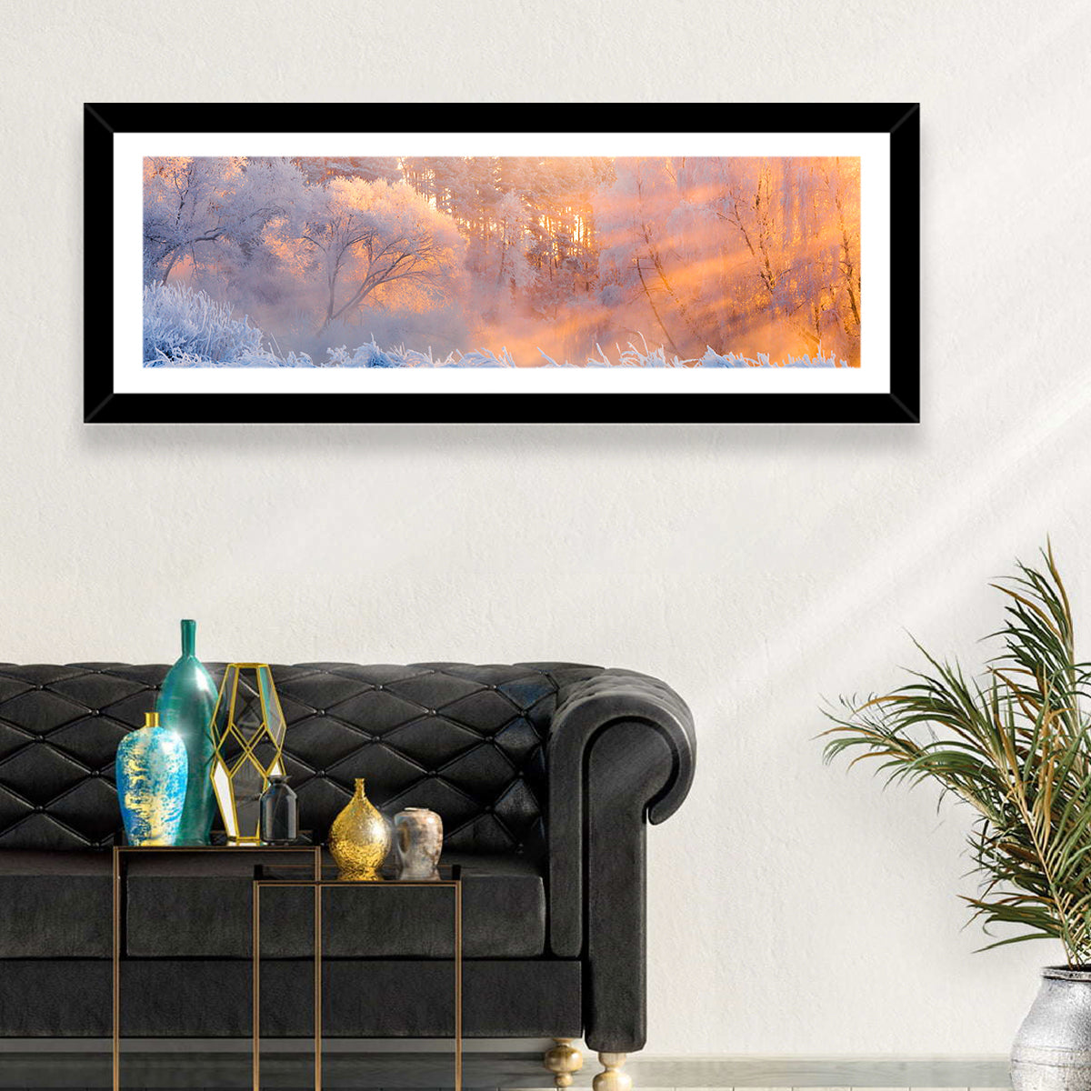 Sunlit Winter Forest Wall Art