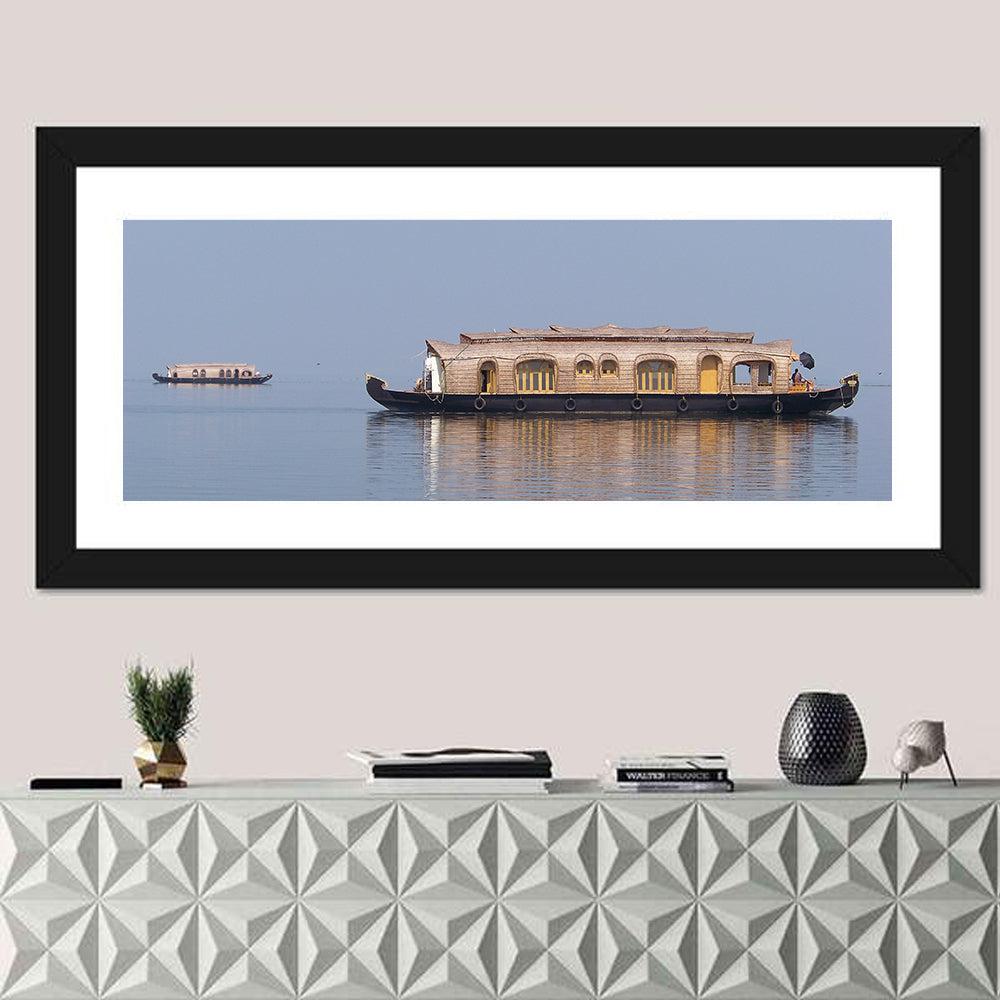 Thatched Houseboat on Vembanad Lake Wall Art