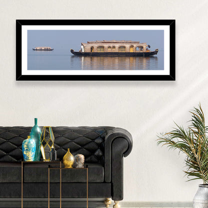 Thatched Houseboat on Vembanad Lake Wall Art