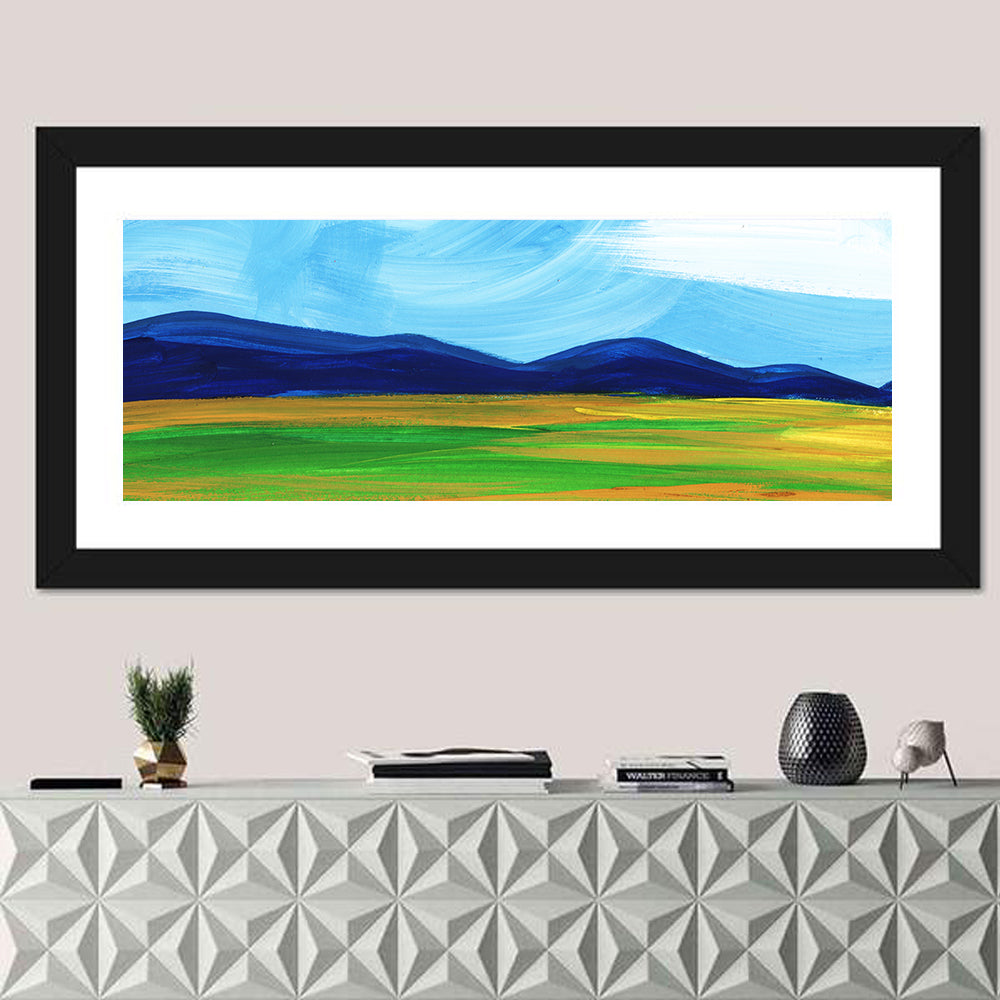 Serene Painted Mountains Wall Art